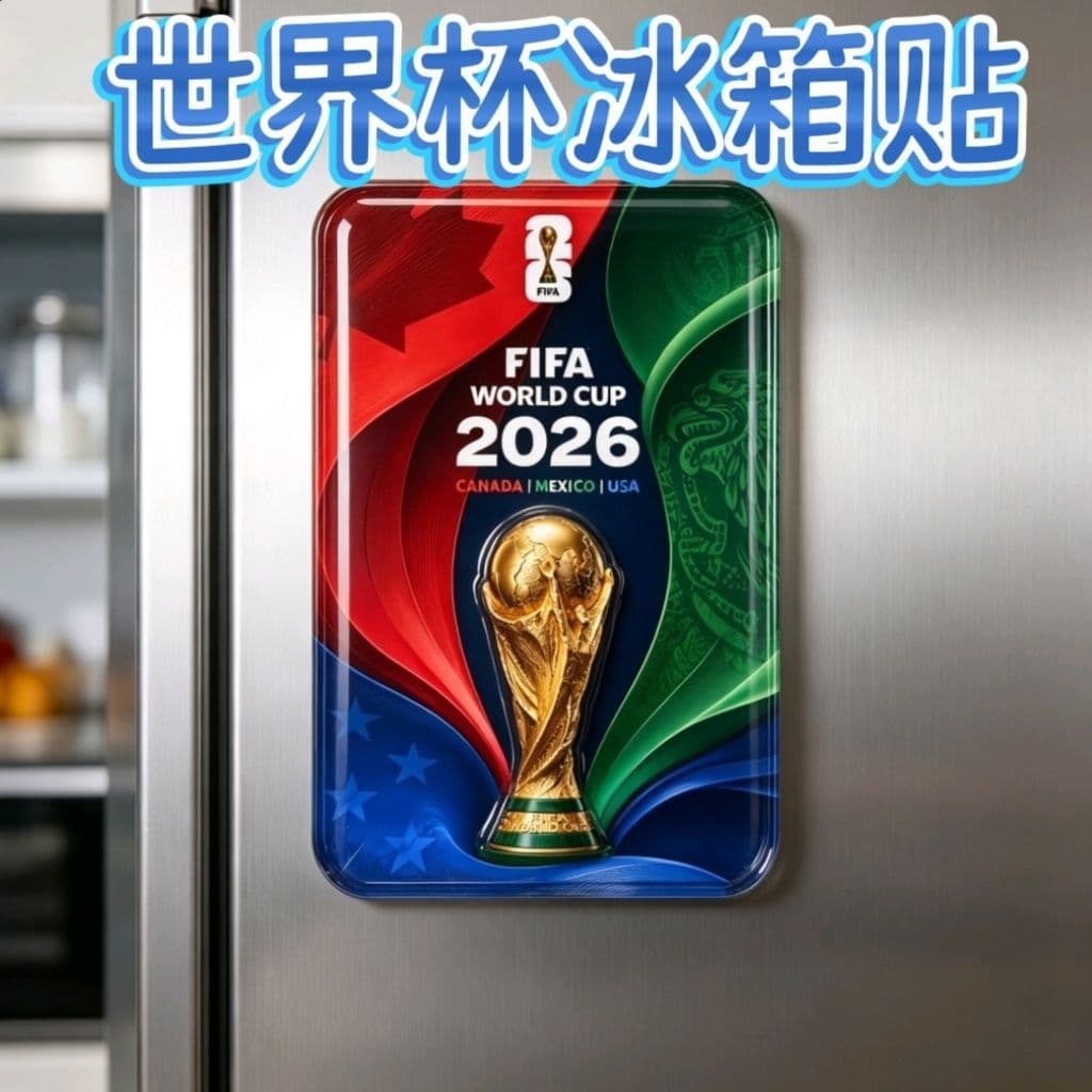 2026 United States, Canada and Mexico World Cup FIFA 7cm acrylic refrigerator magnet fans commemorative collection Messi Ronaldo Neymar