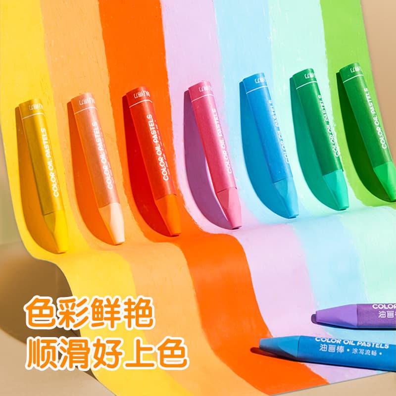Deli Oil Pastels for Kids, Kindergarten, and Elementary Students, 12/24 Colors, Drawing and Painting Crayons
