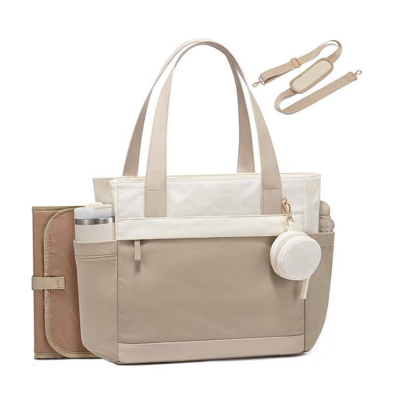 New Mom Diaper Bag Tote Travel Baby Diaper Bag with Pacifier Pouch and Changing Pad