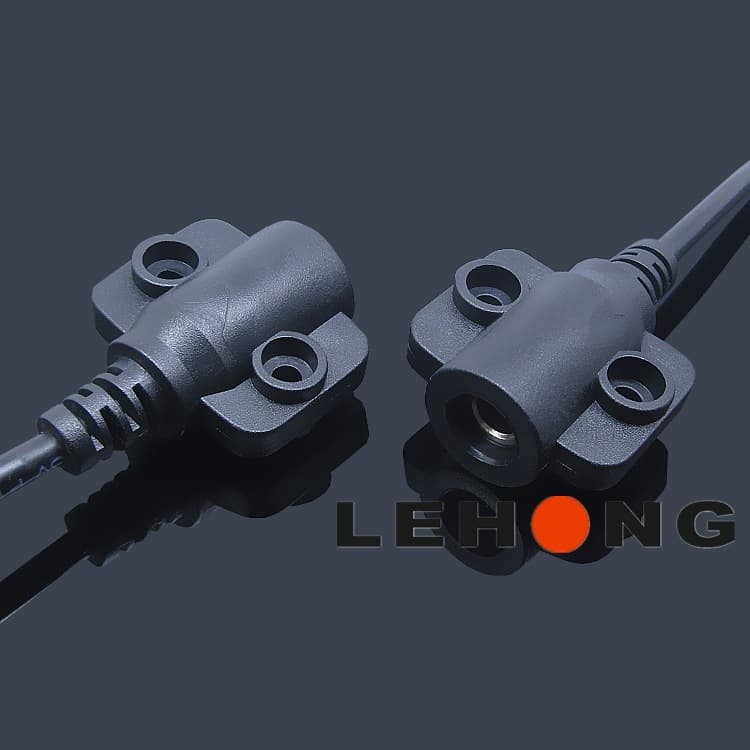 LH-DC-084 Injection Molded Dual-Ear/High-Current Air Conditioning DC Power Socket/DC Female Socket