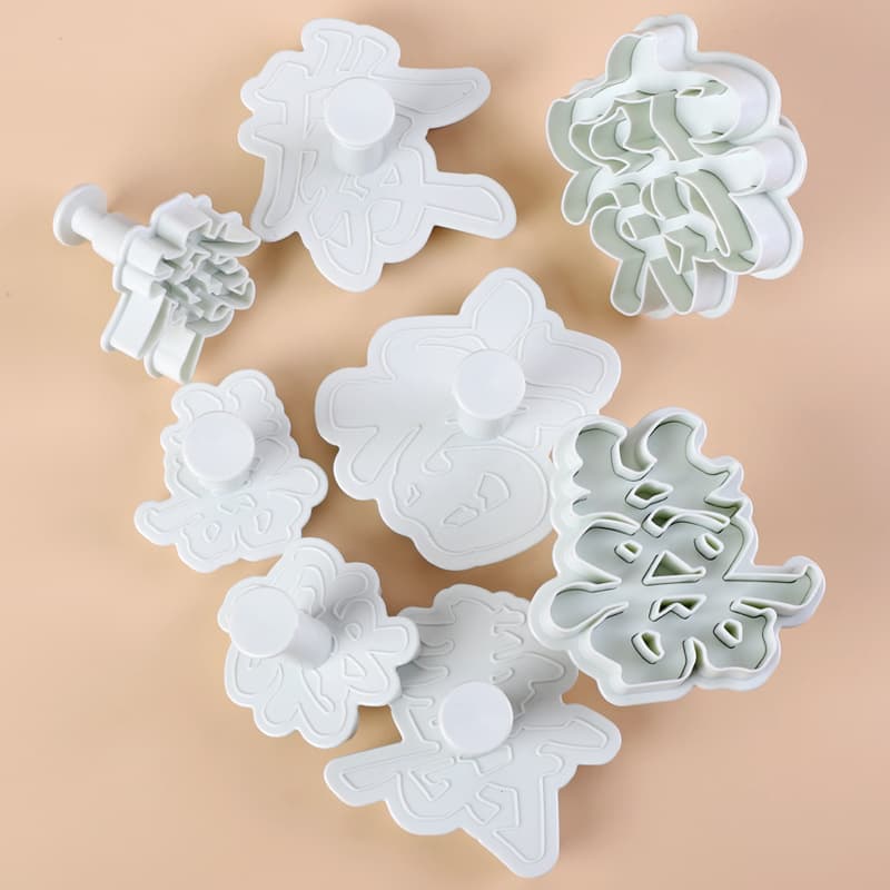Chinese style Fu Shou Xi Fa butter frosting biscuit mold hand-made spring hand-pressed biscuit mold fondant cake mold