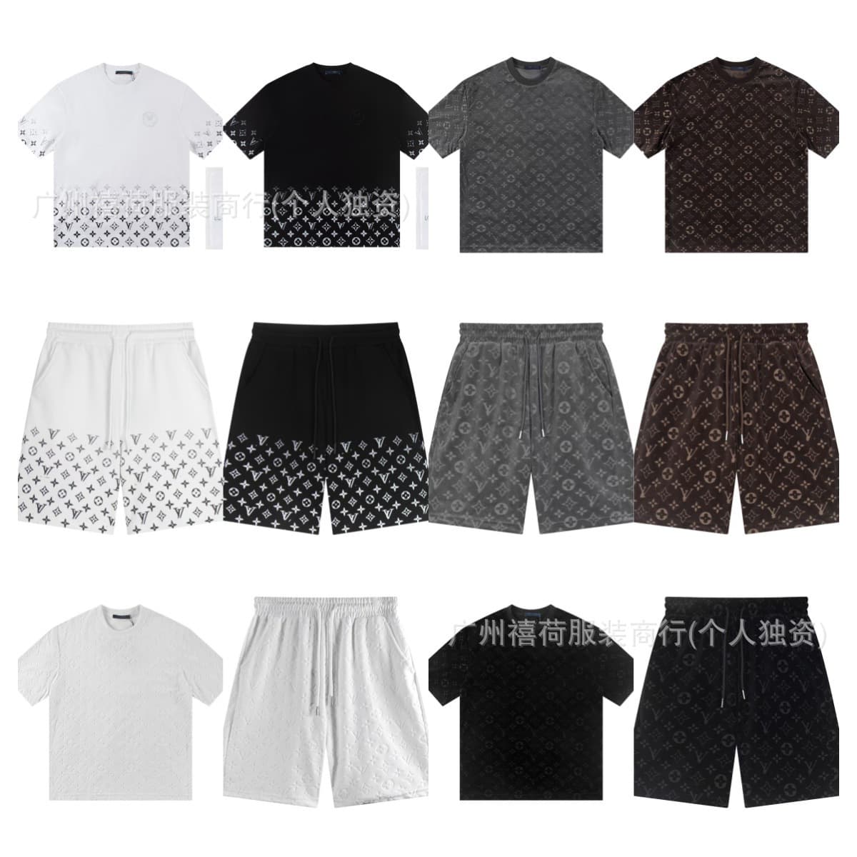 Cross-border high version. Lujia 2026 summer short-sleeved shorts suit American casual sports trend suit