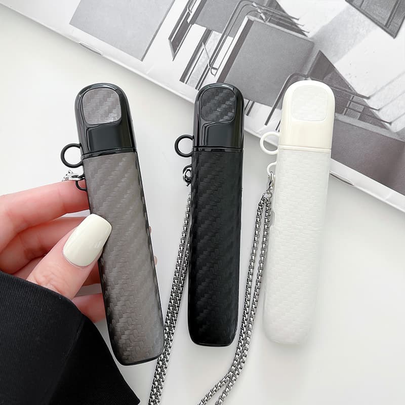 Carbon Fiber IMD Soft Shell Classic Black and White RELX Pro Protective Case Compatible with RELX Pro