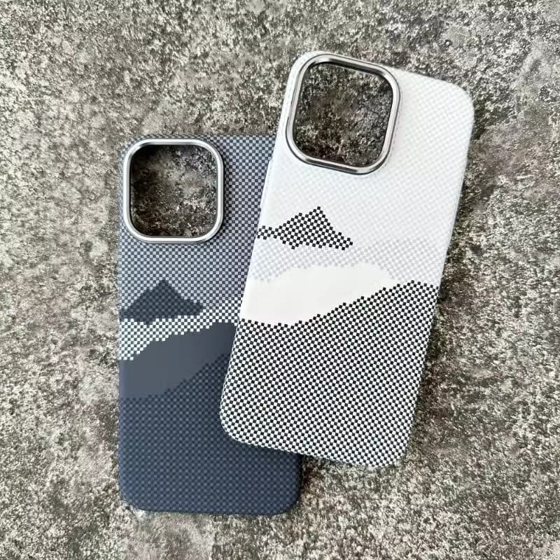 Compatible with iPhone 17 Pro Max Case Kevlar Texture Magnetic Glow Fiber Apple 16 Shockproof Protective Cover