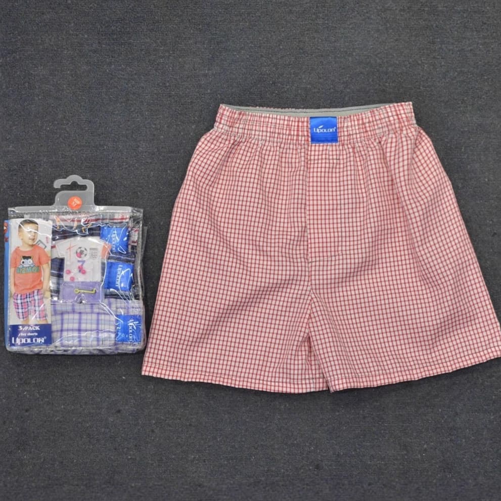UPOLON BOXER Kids Check Print Cotton Boxer Briefs Shorts Underwear