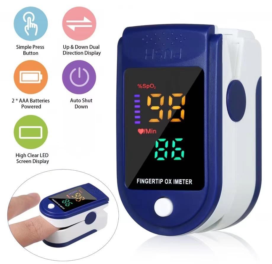 LK87 In Stock Finger Clip Heart Rate Monitor, Fingertip Pulse Oximeter for Blood Oxygen Saturation Monitoring, Black Gem Pulse Oximeter