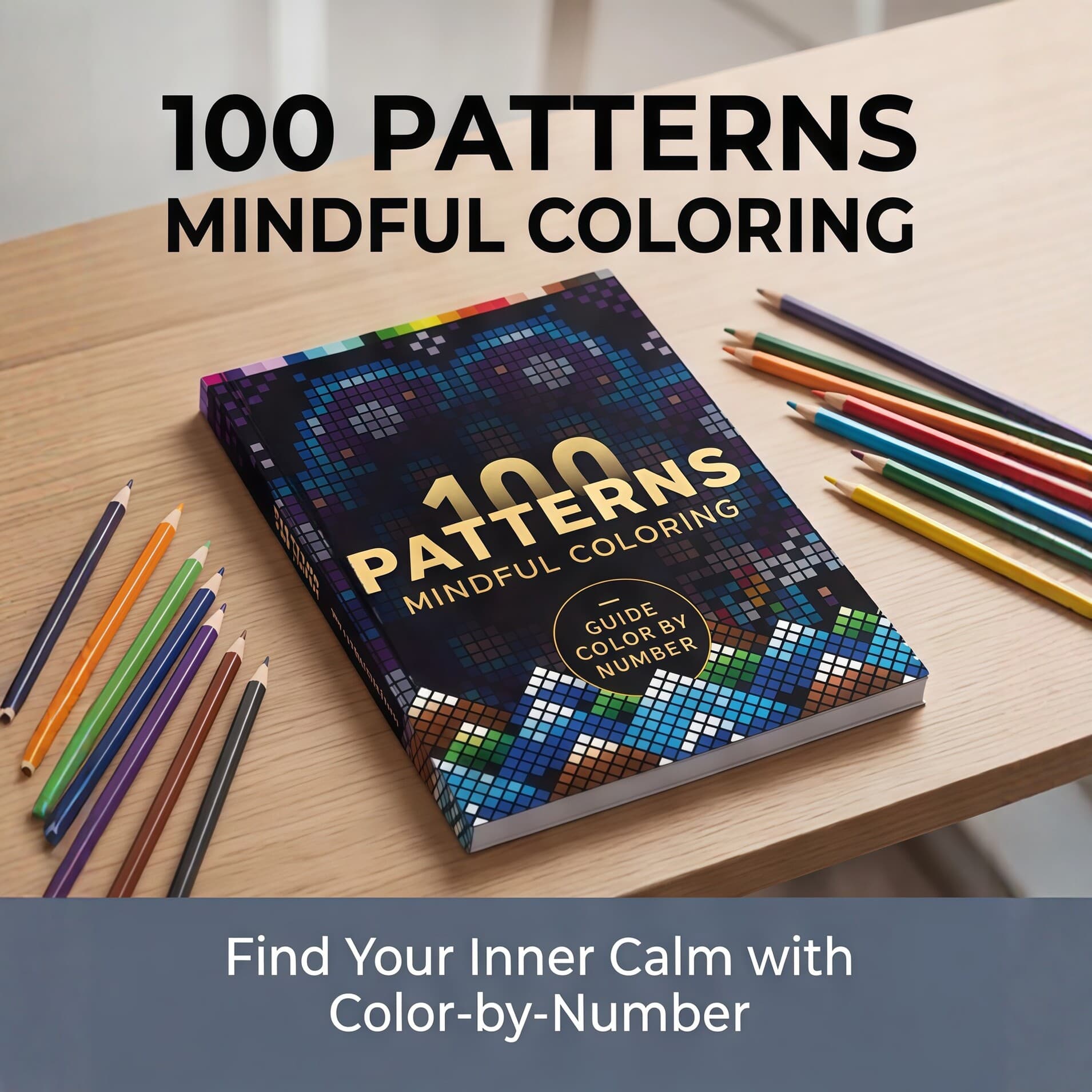 New Arrival 100 Pattern Digital Coloring Book Adult Stress Relief Coloring Book 204 Pages