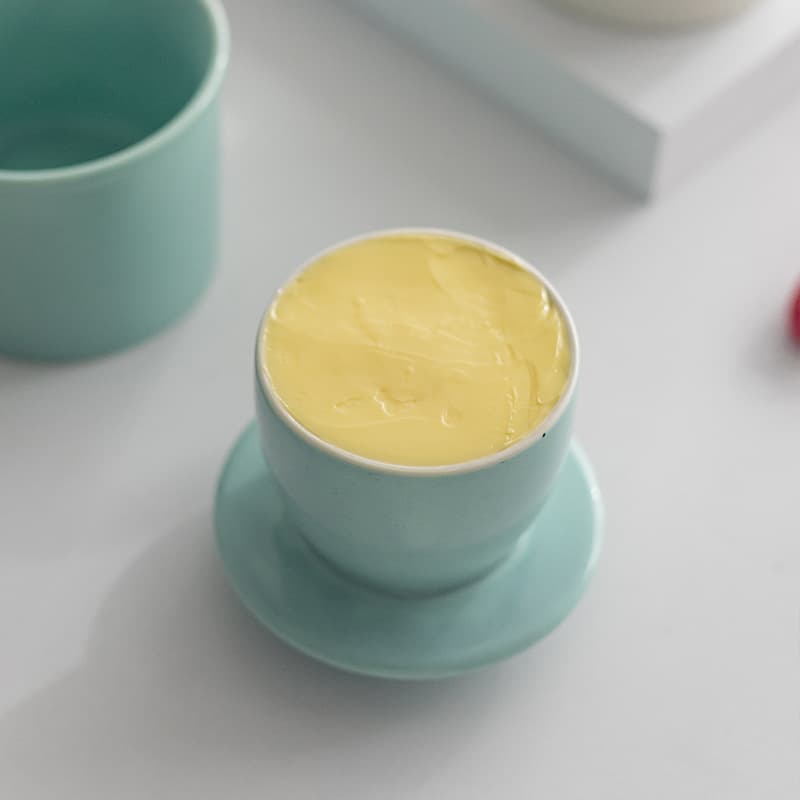 Amazon Simple Solid Color Ceramic Butter Storage Jar with Lid for Home Use