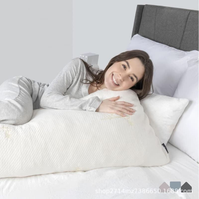 Full Body Pillow with Shredded Memory Foam and Washable Cover, Hugging Body Pillow