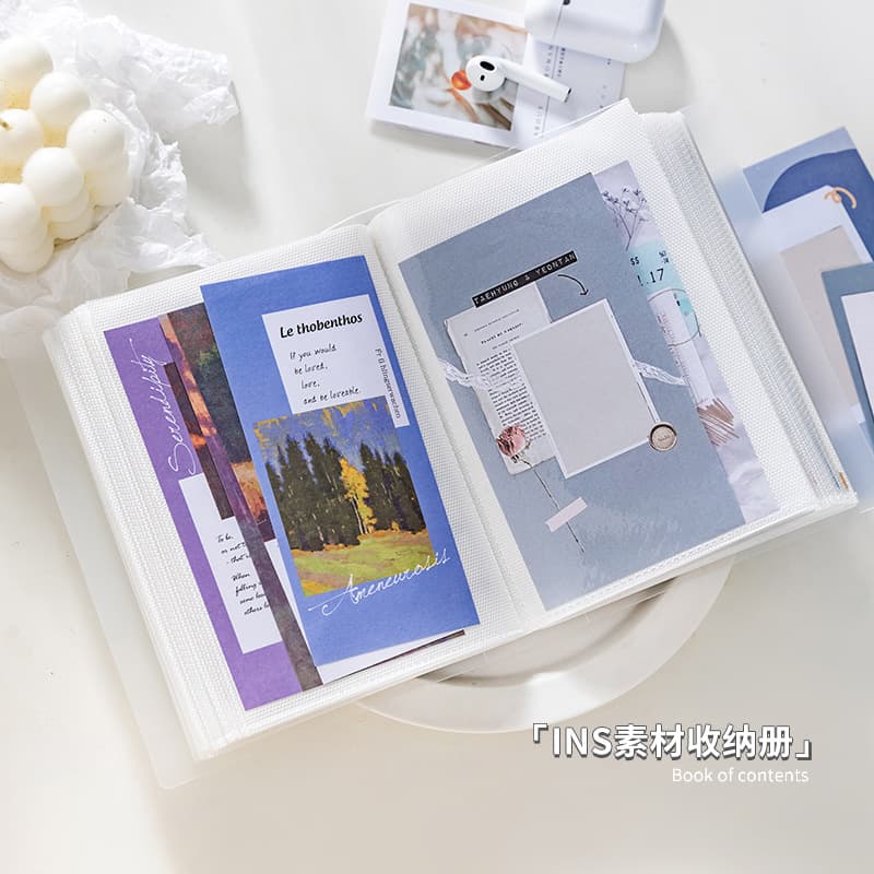 Ins Style Minimalist Polaroid Matte PP Photo Album Large Capacity Pocket-Style Material Storage Book Multi-Specification Binder