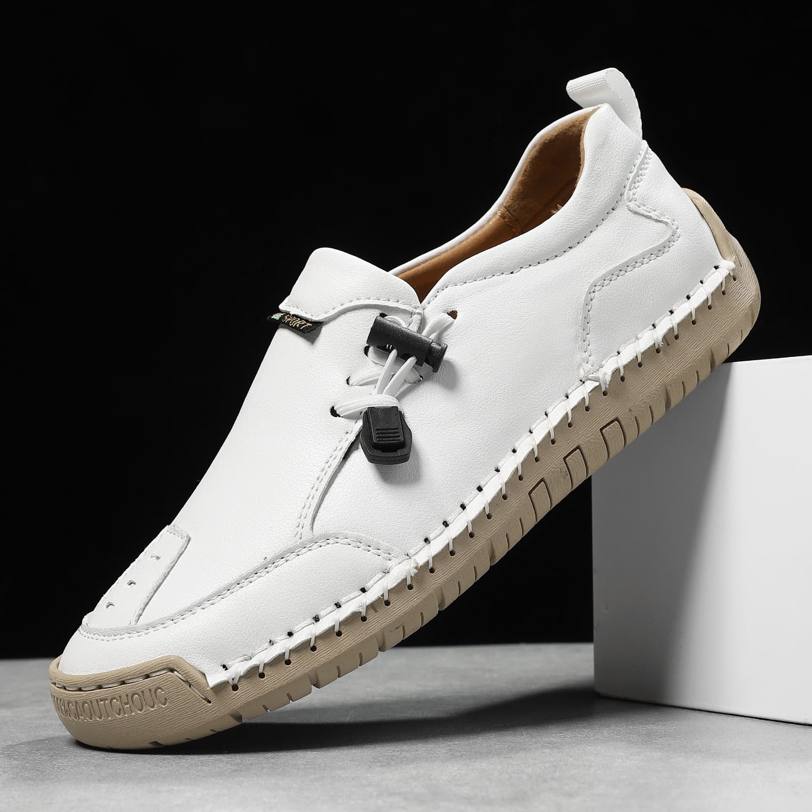 Cross-Border Men's Leather Shoes Outdoor Handmade Men's Shoes Fashion Versatile Lazy Shoes Genuine Leather Loafers Casual Large Size Men's Leather Shoes
