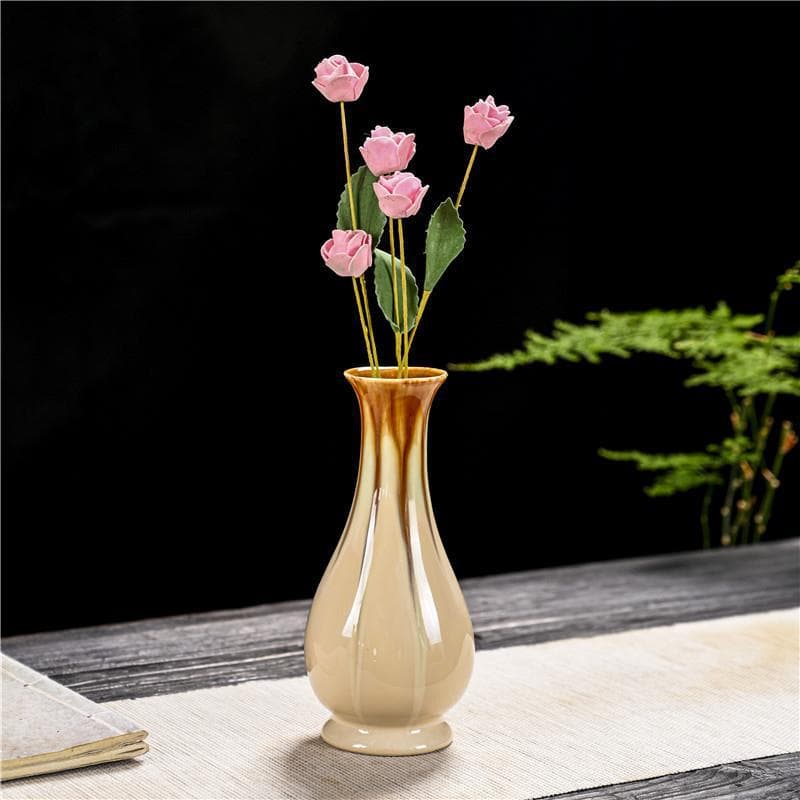 Guanyin Vase, Pure Vase, Tea Ceremony Flower Arrangement, Home Decoration, Hydroponic Ceramic Small Vase, Buddhist Zen Style Vase