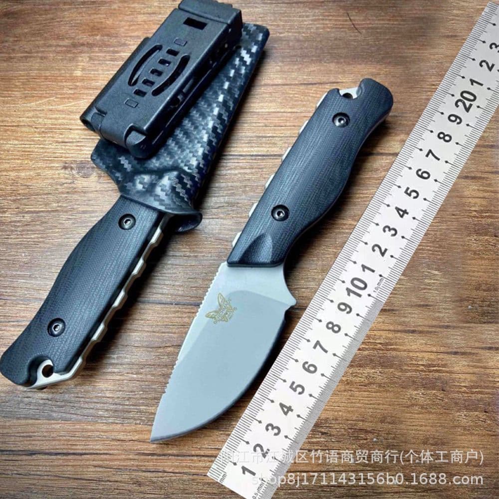 Benchmade 05017 Outdoor Knife Multi-Function Outdoor Camping Knife EDC Fixed Blade Knife for Self-Defense