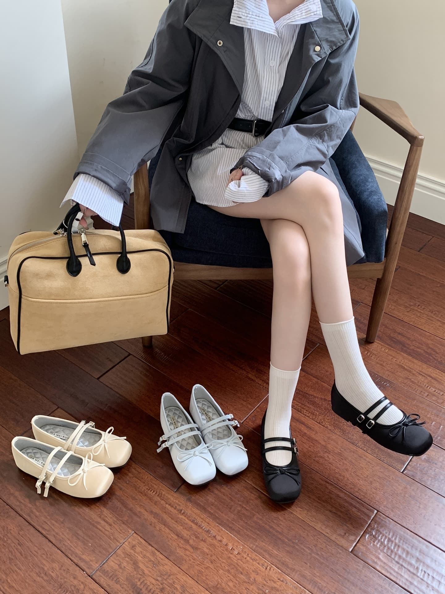 Gentle Style Flat Mary Jane Shoes Women's 2026 Summer New Non-Tired Ballet Flats for Dresses