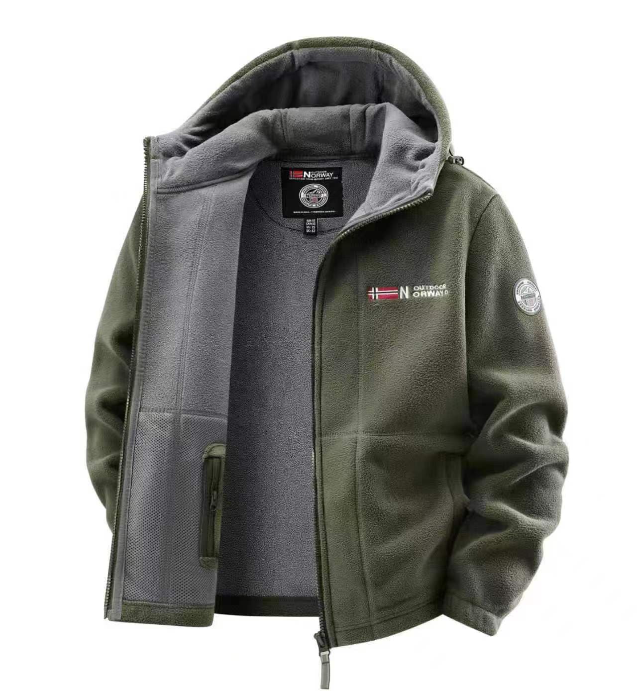 Exported to Norway! Functional Outdoor Cold Protection! Plus Size Available! Warm Winter Fleece Jacket, Trendy
