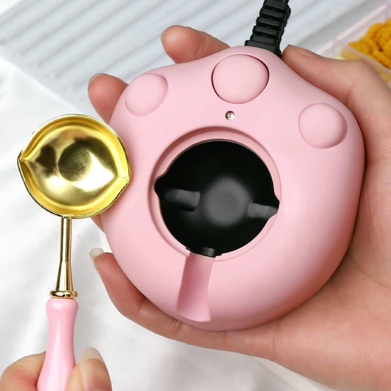 New Dual-Port Cat Paw Electric Melting Furnace Wax Seal Electric Heater Fast Low-Voltage Heating for Melting Wax Seals and Wax