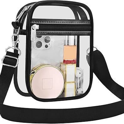Cross-border PVC Transparent Crossbody Bag Outdoor Sports Jelly Bag Waterproof Travel Storage Bag Portable Bag Phone Bag