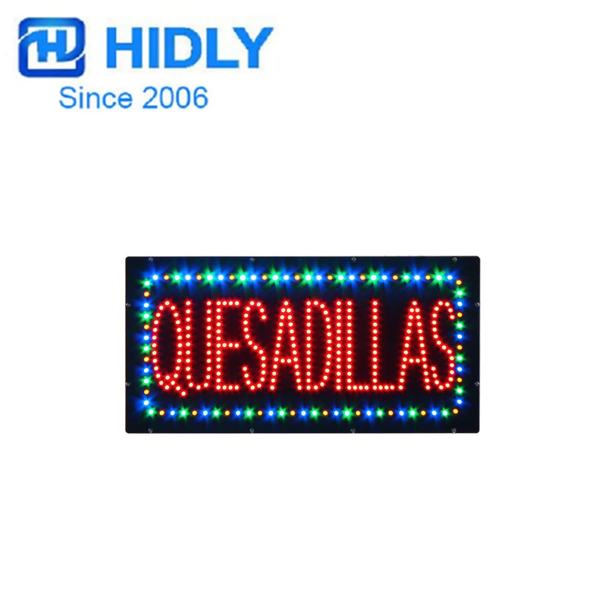 Quesadilla Shop Sign Luminous Letters LED Quesadilla Corn Tortilla Luminous Letters 24×48cm