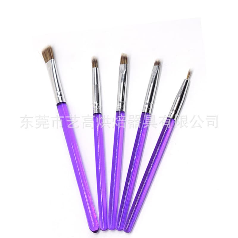 Fondant Cake Decoration Tool Set 5Pc Cake Brush, Embroidery Pen, Coloring Brush, DIY Baking Set