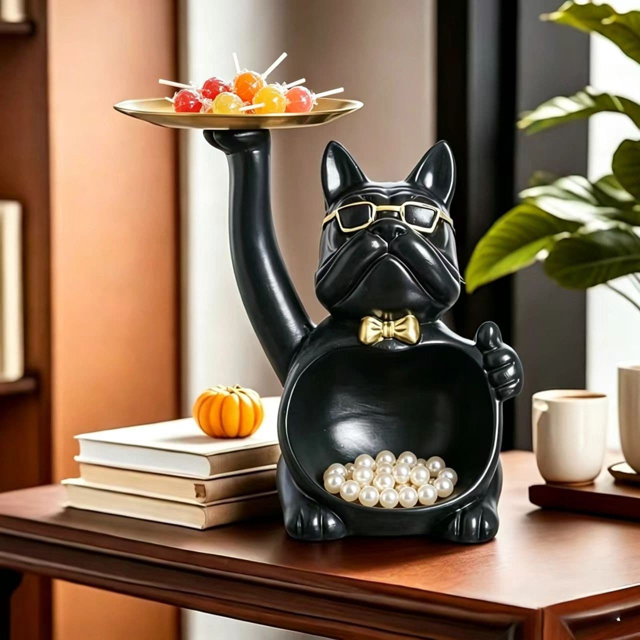 French Bulldog Dog Storage Ornament Home Decor Entryway Shoe Cabinet Key Remote Control Storage Box Craft Gift
