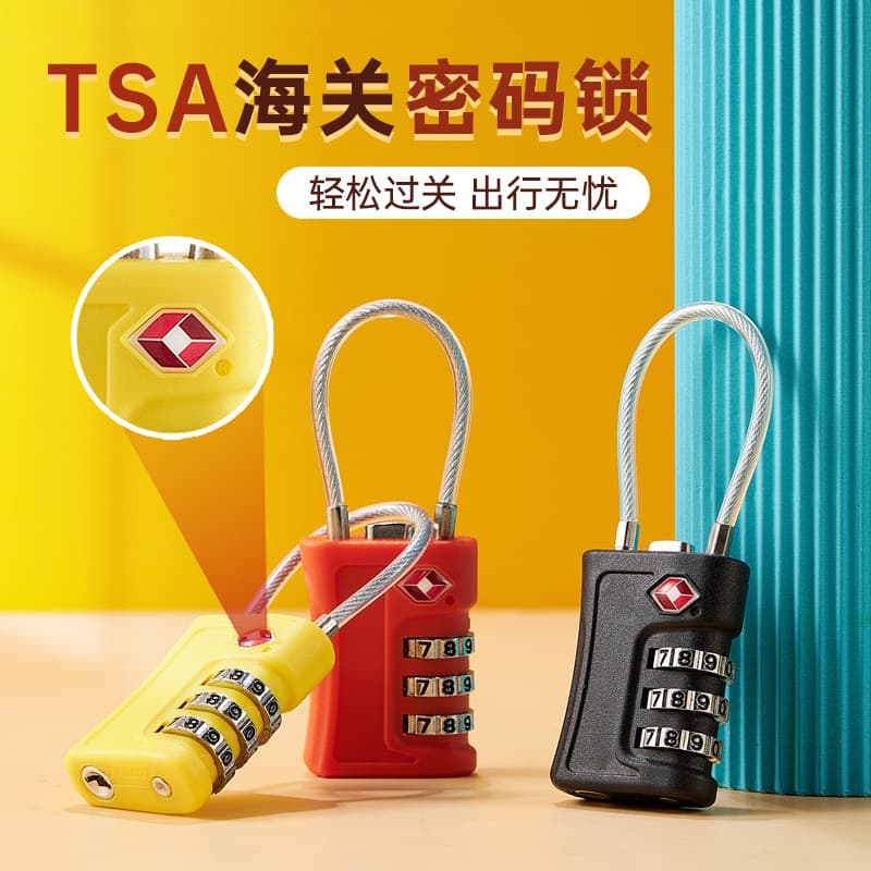 New 2023 TSA Customs Lock Cross-border E-commerce Edition for Safe International Travel, TSA Luggage Lock with Combination