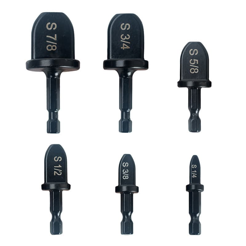 JGF 6-Piece Electric Drill Tube Expander Set for Air Conditioner Copper Tube Expansion, Round Handle Tool