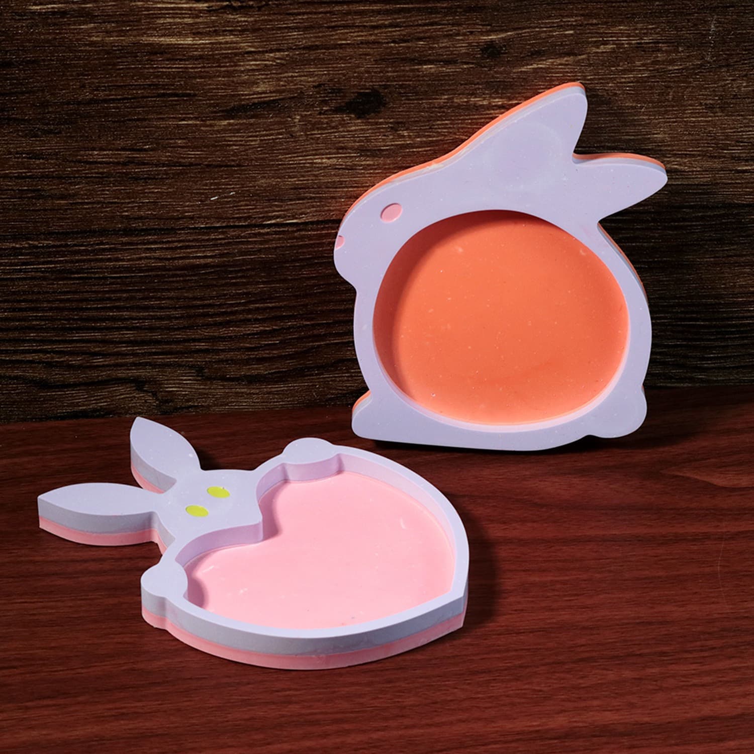 New diy mold Easter cartoon bunny tray silicone mold plaster coaster mold cross-border exclusive supply