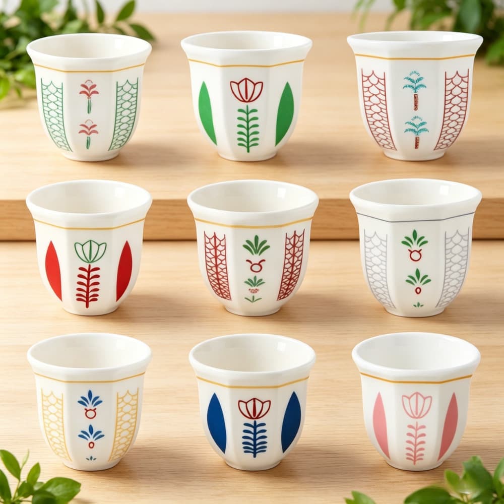 Hot-Selling Middle Eastern Tea Cup, Hand-Held Espresso Cup, 180ml Cappuccino Ceramic Cup, in Stock