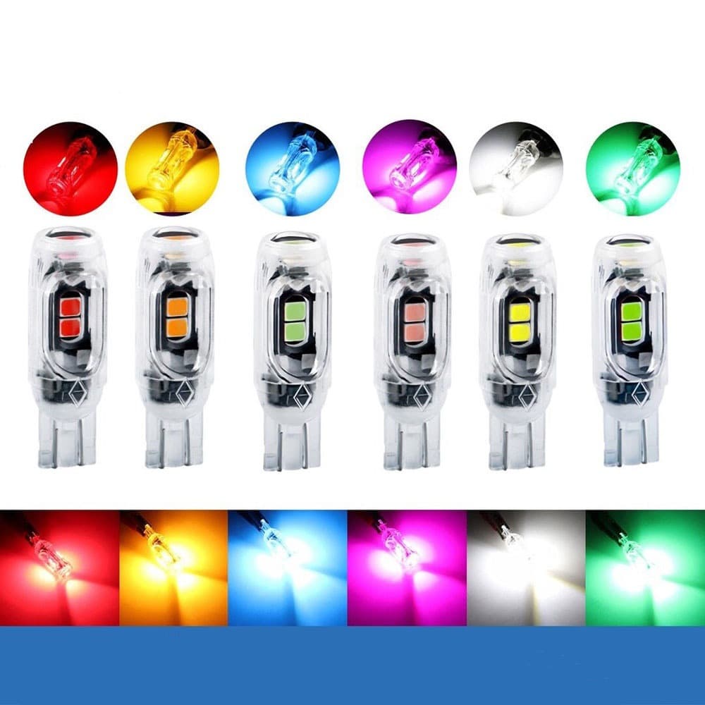 License Plate Light, Position Light T10 2835 5-LED Car LED Bulb with Lens, Dome Light, Fully Transparent High Brightness Auto Light