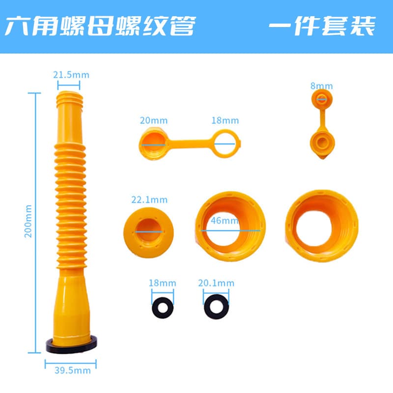 Hex Nut Plug Anti-Slip Cap Plastic Cover Snap-On Plug Nozzle Protection Cap Threaded Tube for Urea Barrel