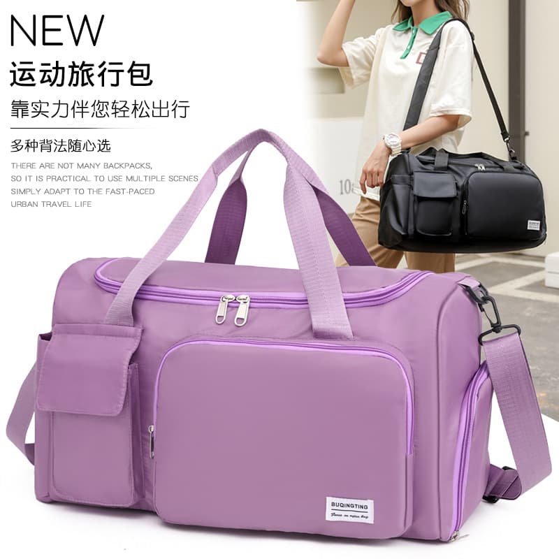 Cross-border fitness bag large capacity single shoulder student travel bag dry and wet separation 2025 urban casual fresh yoga bag