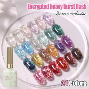 Disco gel viral crushed diamond glitter gel 24-color new dazzling disco powder gel nail crushed diamond gel nail salon exclusive