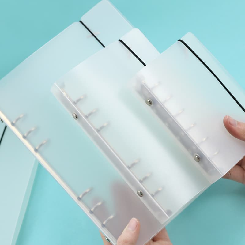 You can get excellent A5A6A7 loose-leaf book 6-hole loose-leaf shell pp frosted ledger cover punched folder transparent
