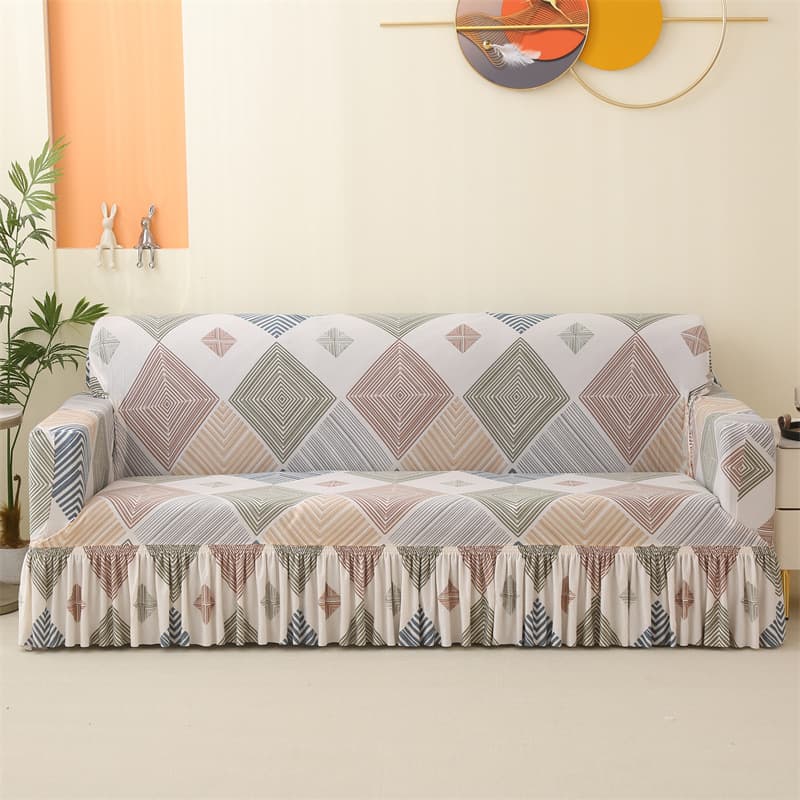 New Ruffle Edge Sofa Cover, Full Wrap One-Piece, All-Season Stretch Sofa Cover, Anti-Slip Premium Sofa Slipcover