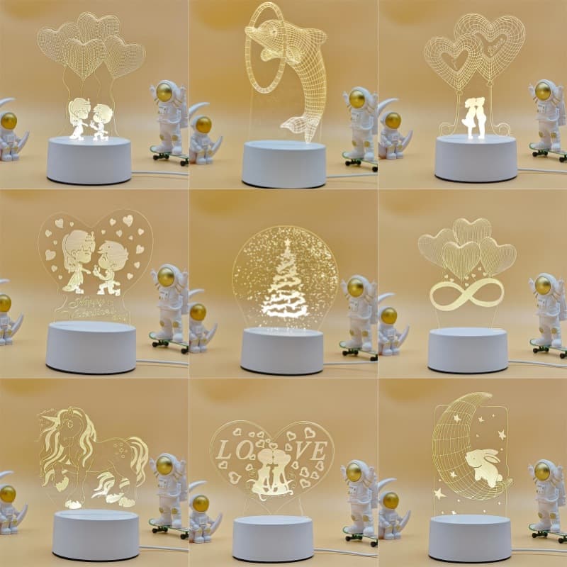 Hot-selling Creative 3D Night Light, Company Event Gift, Moon Lamp, Children's Holiday Gift, Small Desk Lamp, Street Stall Eye Protection