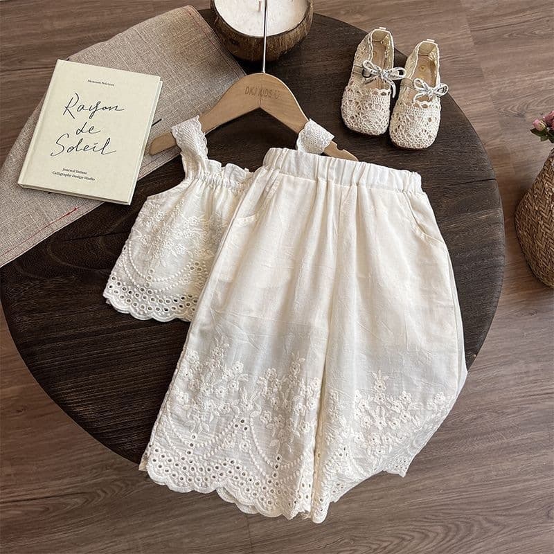 Girls' pants summer thin children's anti-mosquito pants baby girl summer ice silk 2026 new forest wide-leg pants