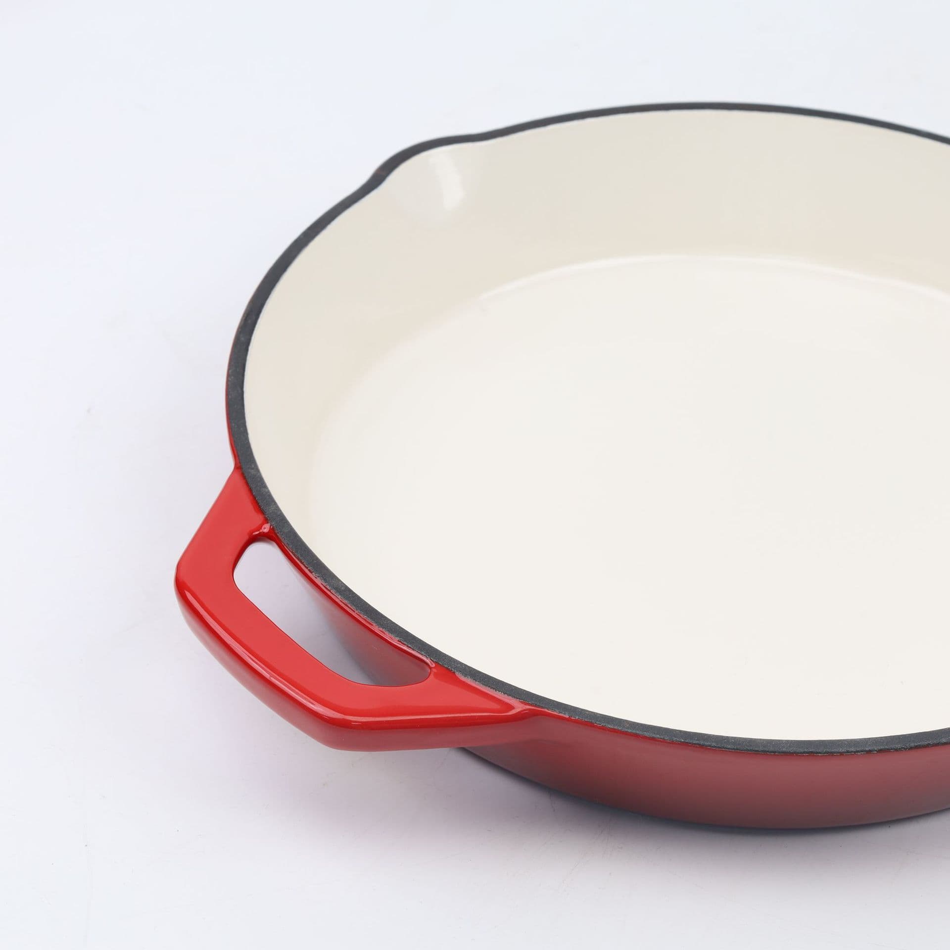 Household Cast Iron Enamel Pot Universal Frying Pan Egg Pan Smoke-Free Enamel Non-Stick Pancake Pan Round Griddle