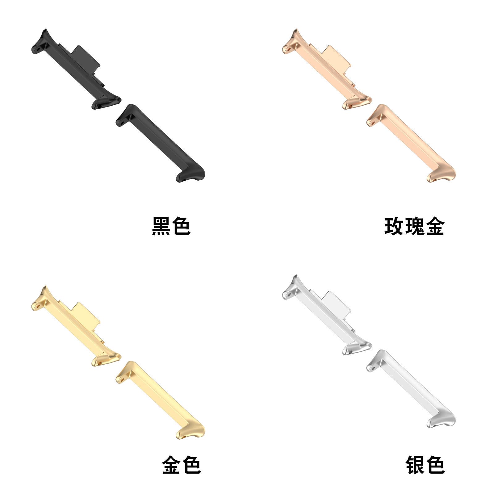 Compatible with Redmi Watch 4 connectors, Xiaomi Mi Band 9/8 Pro metal end pieces, adapt to 14/20/22mm, in stock