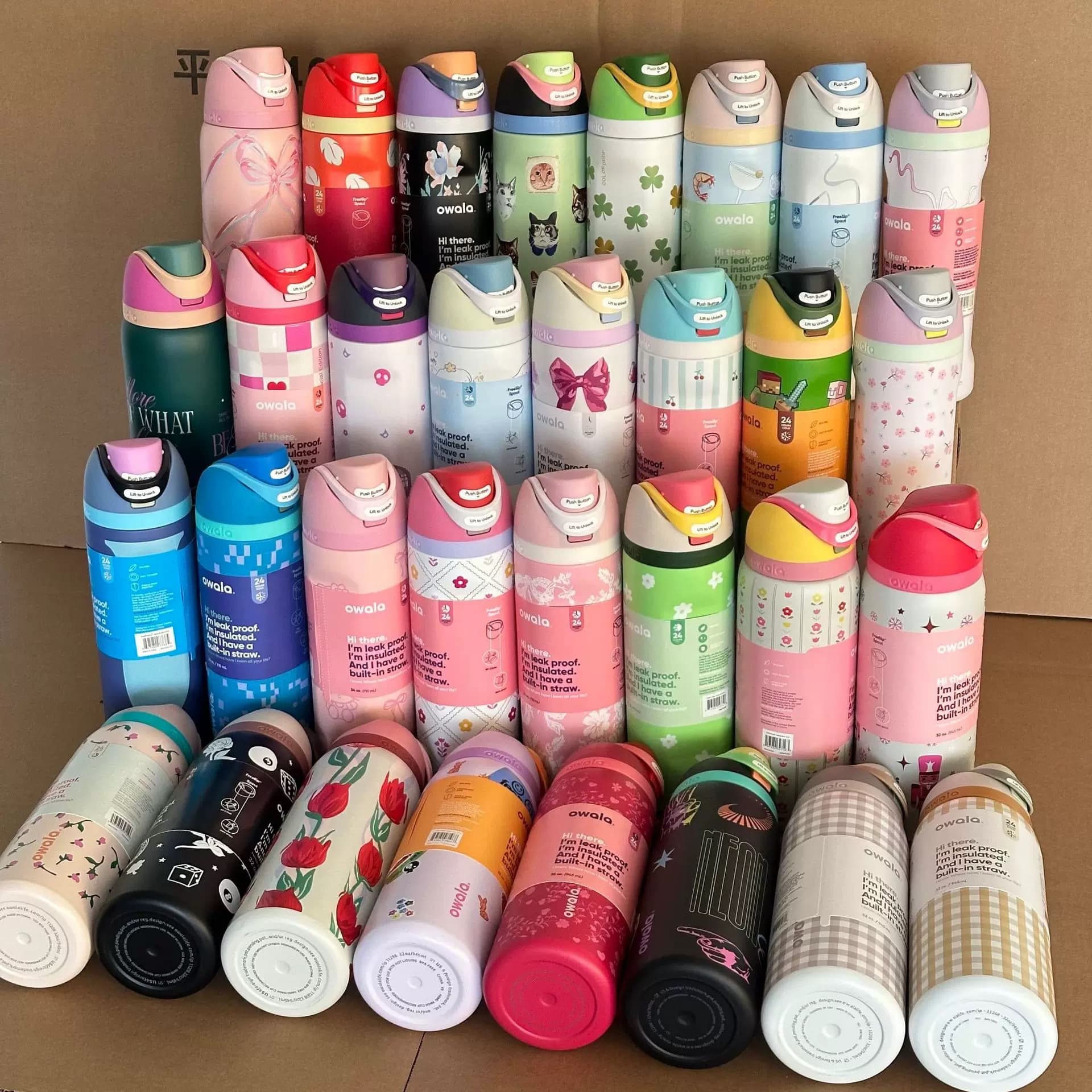 Removable and Washable Owala Alternative Insulated Cup with Dual Drinking Options, Direct Drinking and Straw, Dual-Purpose for Keeping Cold and Hot, Large Capacity Portable Water Bottle