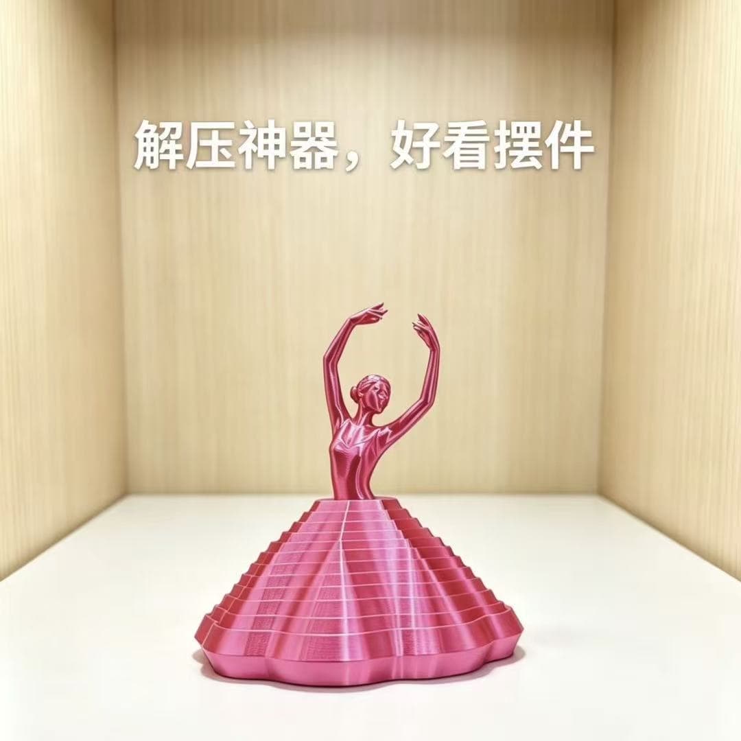Viral 3D Printed Toy Spinning Ballerina Stress Relief Desktop Figurine Finger Dancer Desk Decor