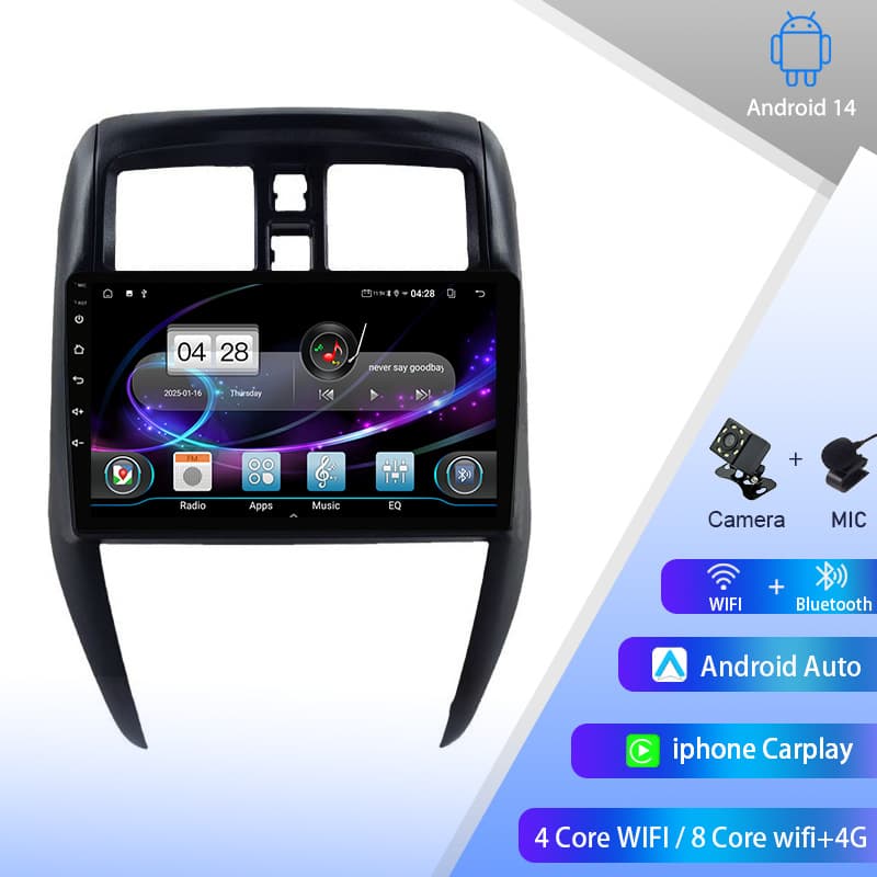 Suitable for 15-19 Nissan versa sedan Android large screen central control navigation stereo GPS reversing image