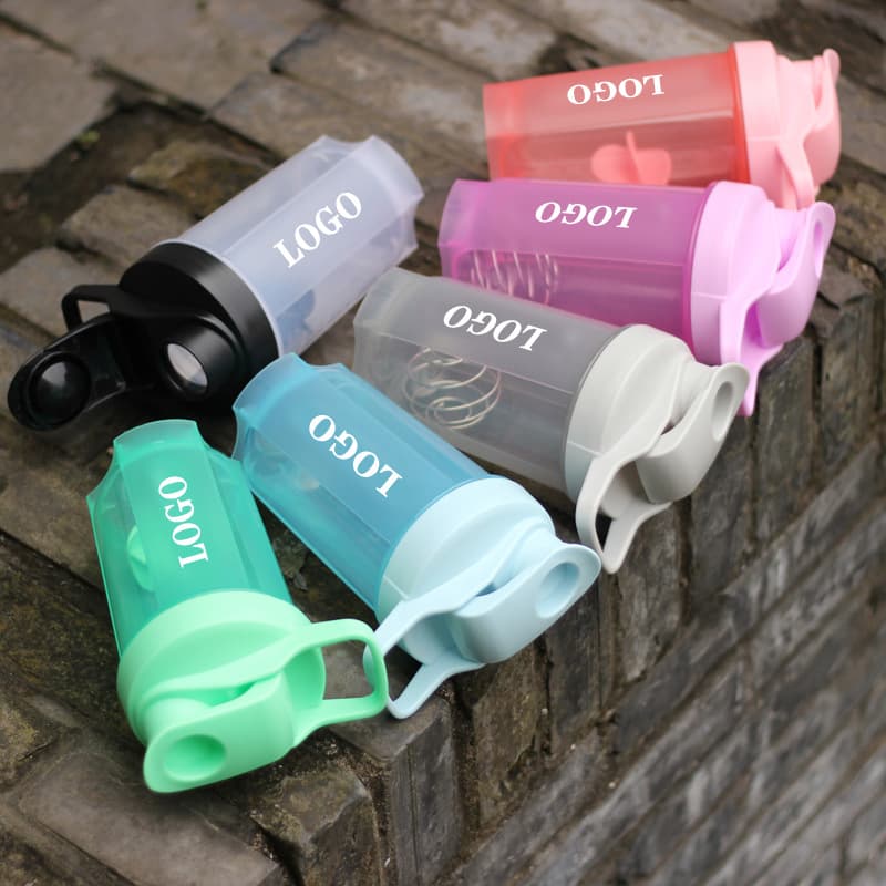 Factory Direct Supply 500ML Plastic Shaker Protein Powder Shaker Mixing Cup Fitness Portable Handheld Shake Cup