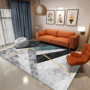 Modern Creative Geometric Simple Living Room Sofa Carpet Drop Shipping Amazon Shopee Source Light Luxury Decorative Carpet