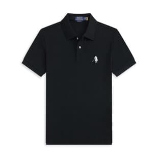 Ralph Lauren Summer Classic Collared Polo Shirt for Men, Pure Cotton Short Sleeve, Pony Embroidery, Casual Relaxed Fit, Plus Size