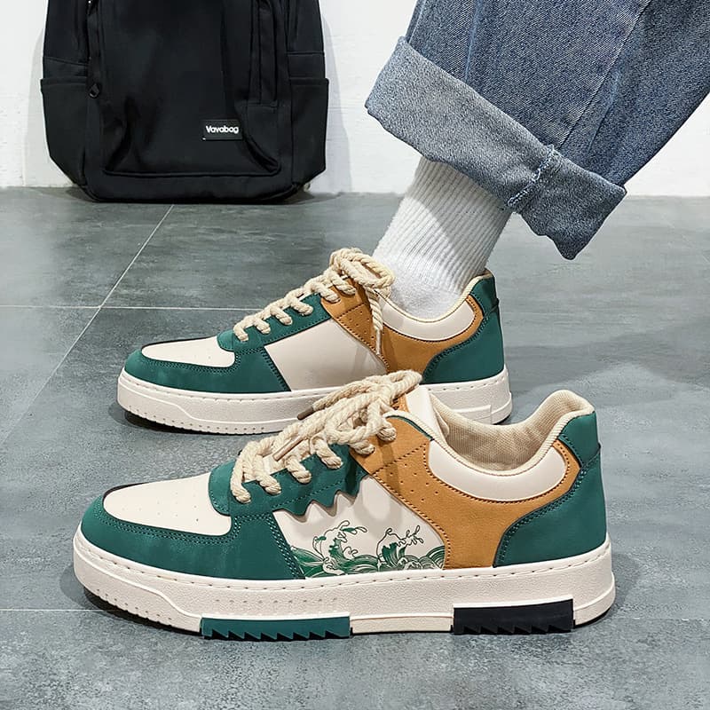 Cross-border Exclusive Men's Shoes 2024 New Style Skate Shoes Large Size Casual Sports Shoes Trendy Extra Large Breathable Sneakers