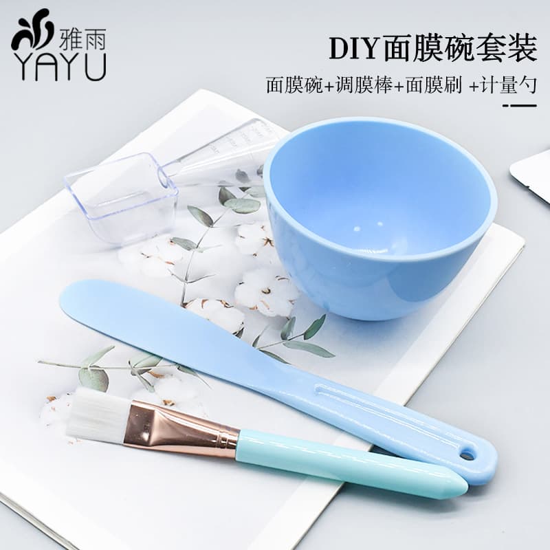 Face Mask Bowl Set with Spatula, Brush, Stirring Stick, SPA Beauty Salon Tool, Measuring Stick