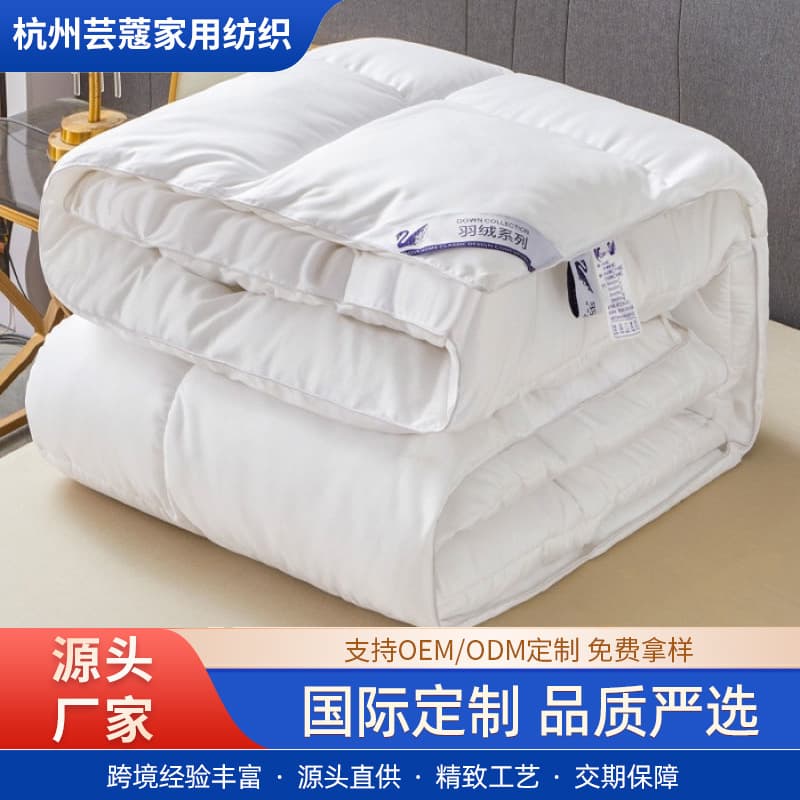 Cross-border exclusive feather down comforter core, household quilt wholesale, autumn-winter thickened warm factory direct supply custom core