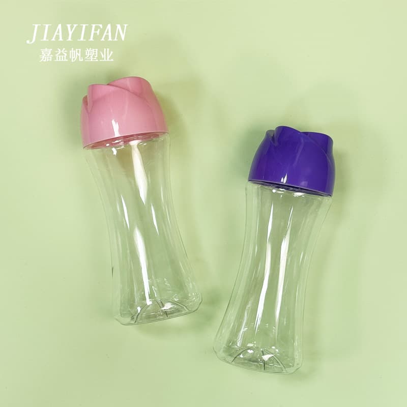 In stock 400ml transparent laundry fragrance beads bottle PET plastic laundry detergent beads skincare
