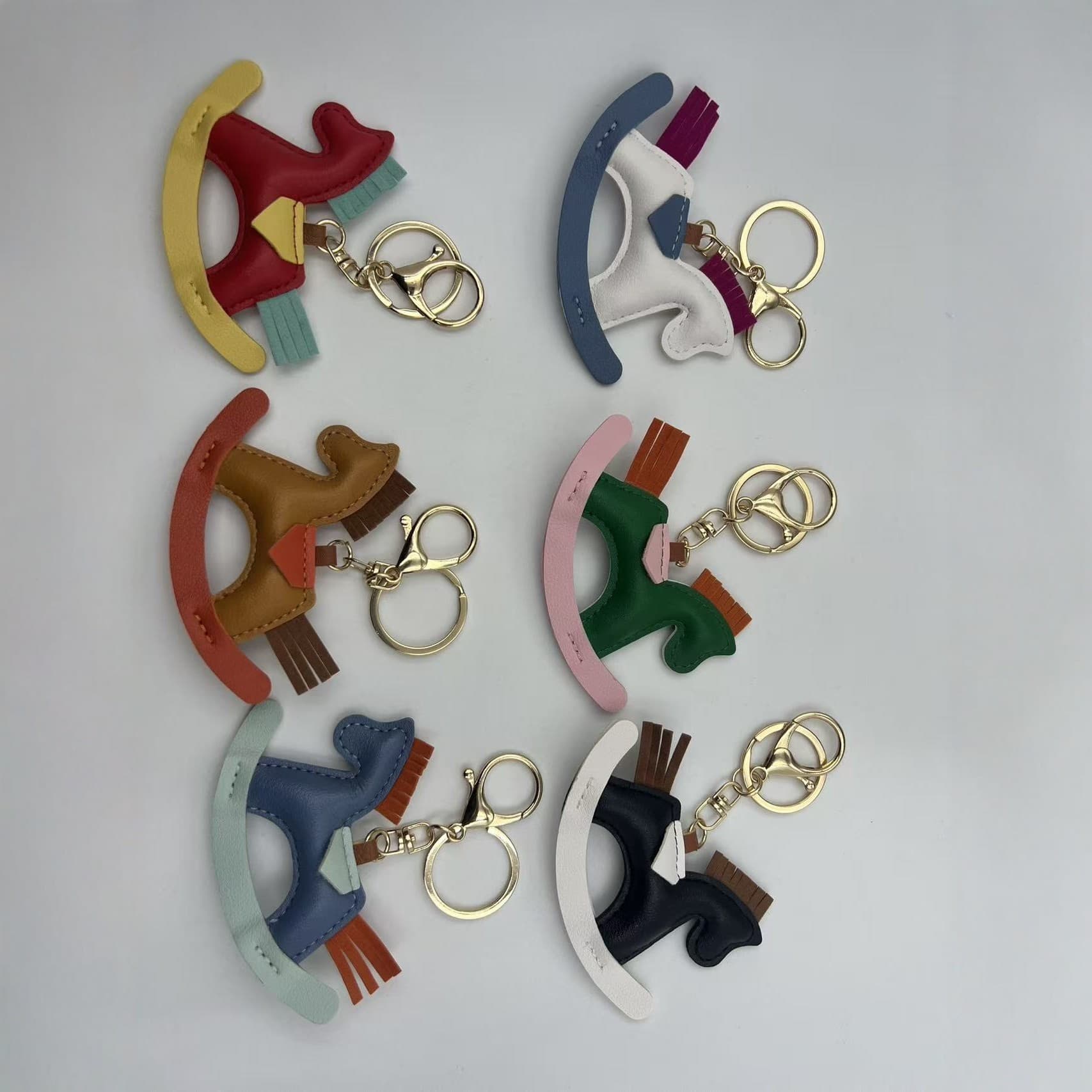 Pony keychain pendant rocking pony mobile phone pendant cartoon rocking horse bag pendant