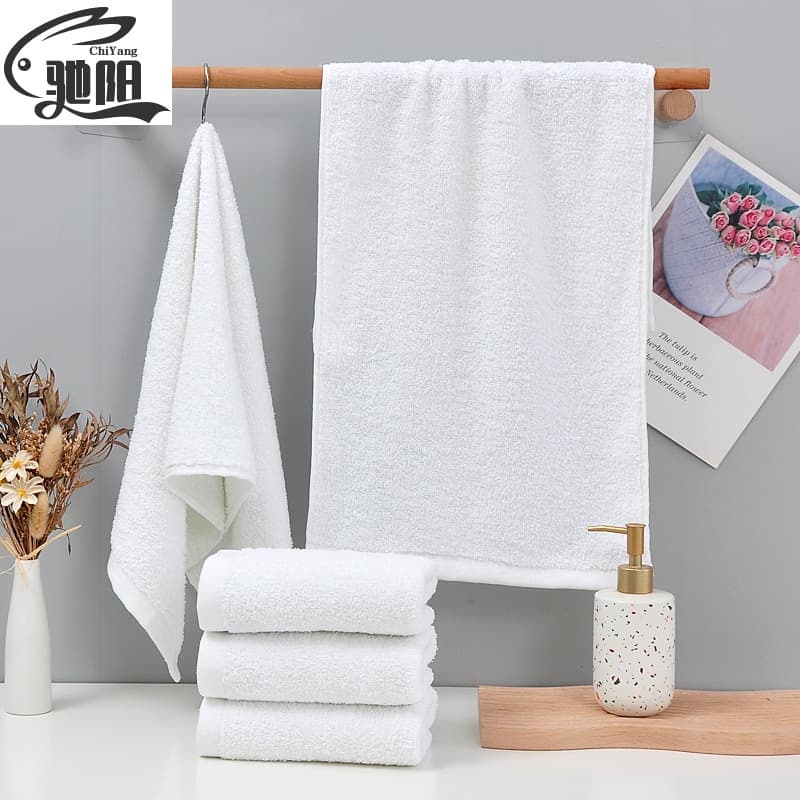 Disposable pure cotton towels for hotels and bath centers, white foot bath towels, soft with strong absorbency, customizable with LOGO